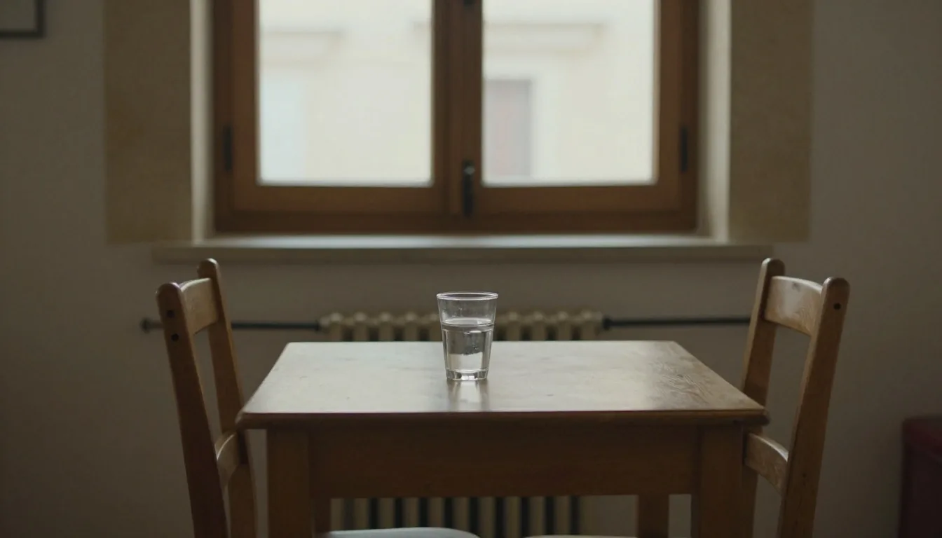 A nutritionist's desk during an early morning video consultation, seen wide
